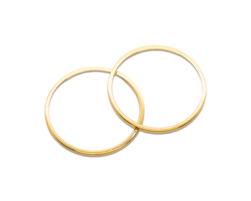 Кольцо без дополнительных отверстий; цвет золото, 30мм